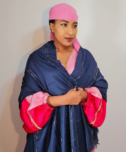 Foulard Reylia transparent - Bleu nuit