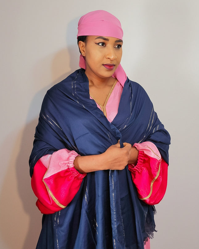 Foulard Reylia transparent - Bleu nuit
