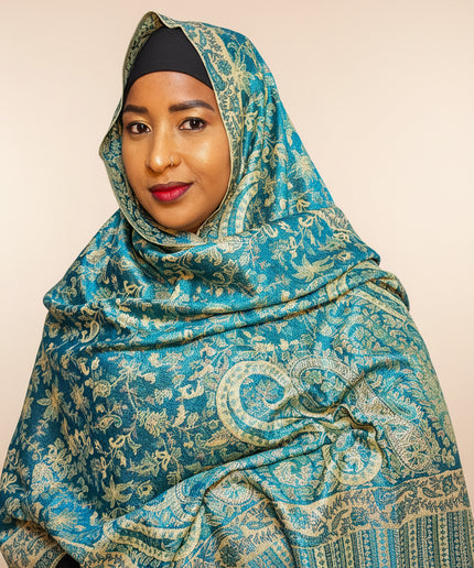 Pashmina - turquoise/beige