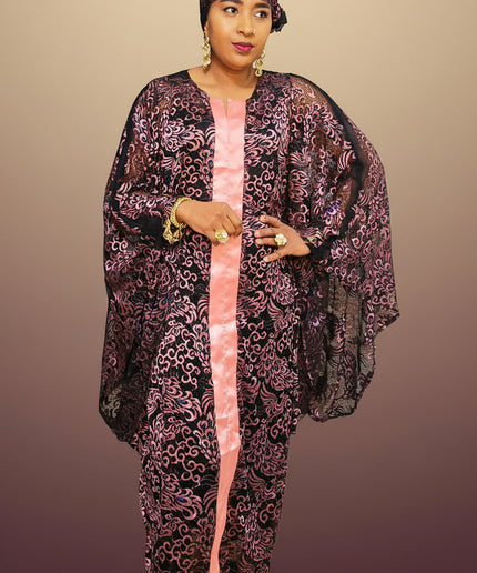 Robe dentelle chantilly - Rose noir