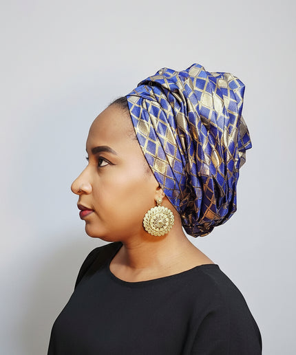 Turban chapeau rembourré - Bleu