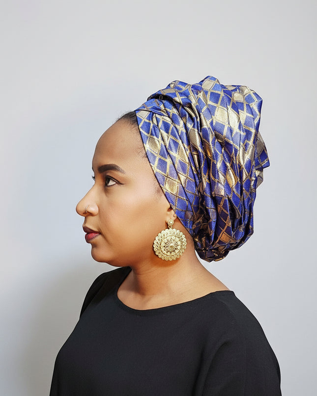 Turban chapeau rembourré - Bleu