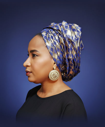 Turban chapeau rembourré - Bleu