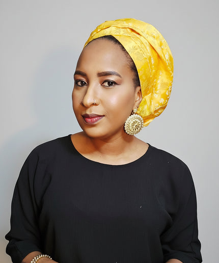 Turban chapeau rembourré - Jaune