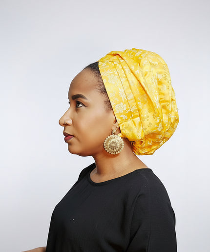 Turban chapeau rembourré - Jaune