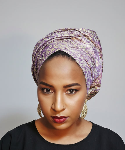 Turban chapeau rembourré - Violet