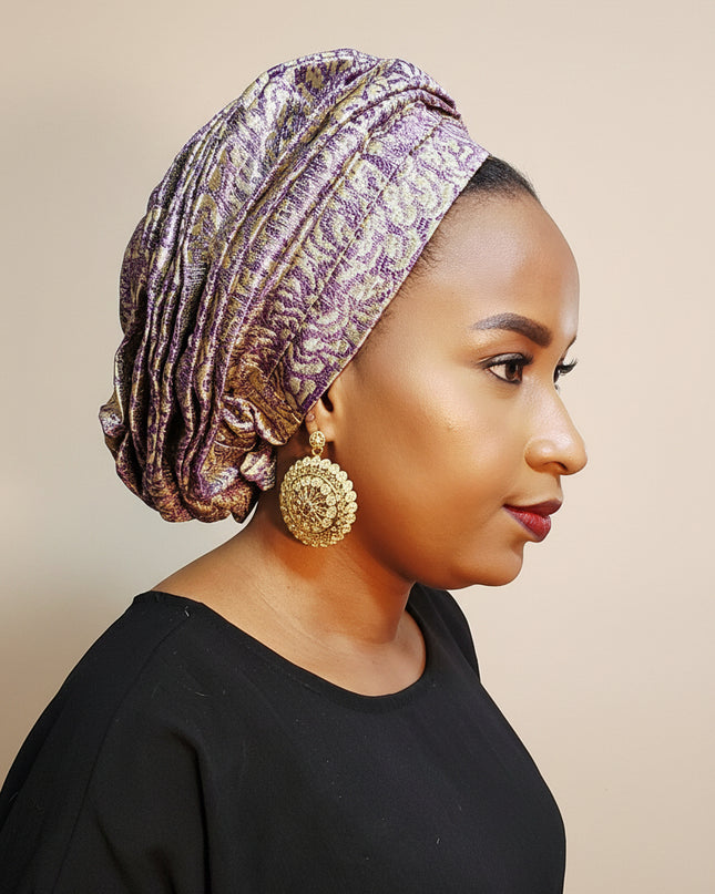 Turban chapeau rembourré - Violet
