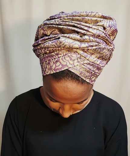 Turban chapeau rembourré - Violet