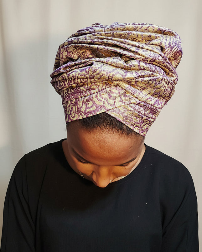 Turban chapeau rembourré - Violet