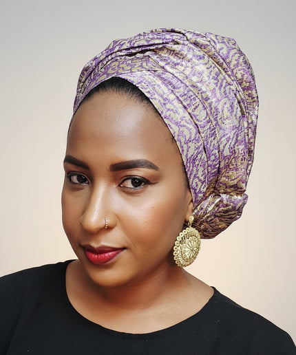 Turban chapeau rembourré - Violet