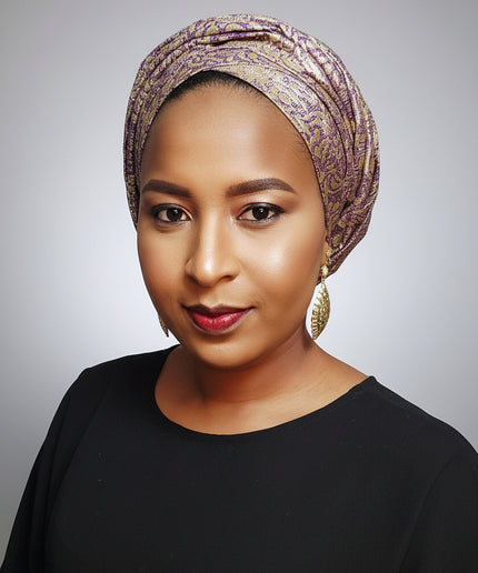 Turban chapeau rembourré - Violet