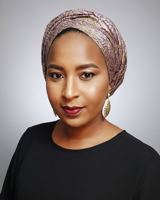 Turban chapeau rembourré - Violet