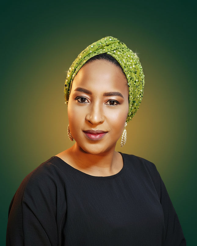 Turban pailleté - Vert