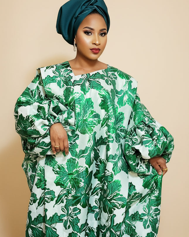 Boubou brocart bolanle - Vert