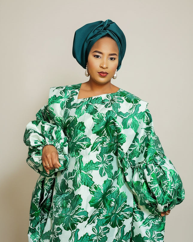 Boubou brocart bolanle - Vert