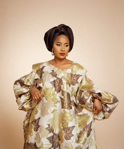Boubou brocart bolatito - Beige