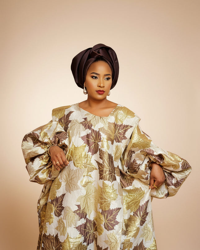 Boubou brocart bolatito - Beige