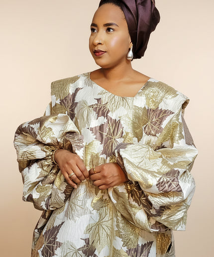Boubou brocart bolatito - Beige