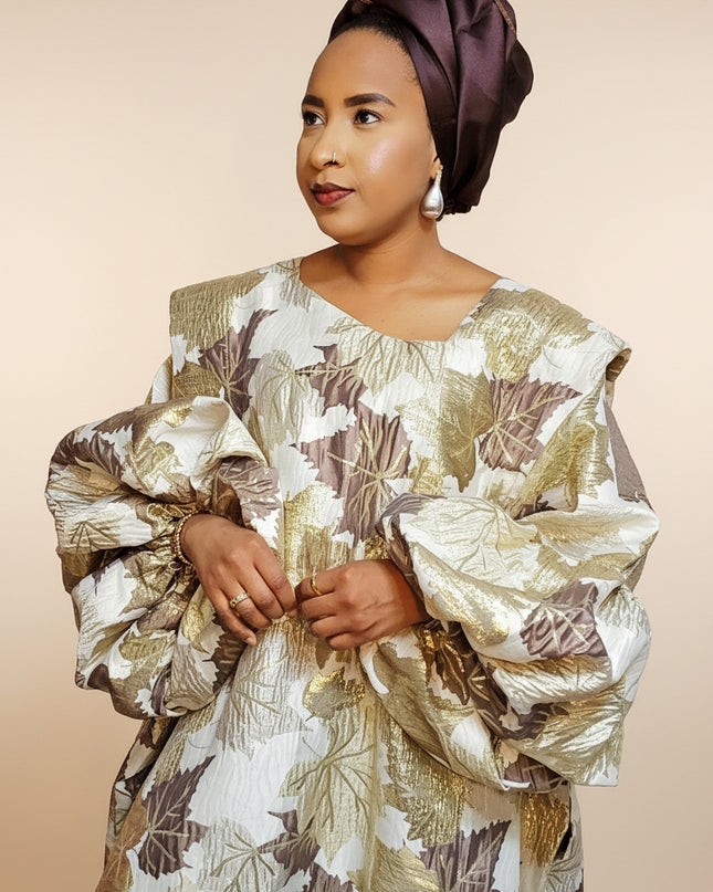 Boubou brocart bolatito - Beige