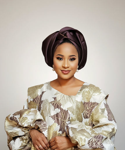 Boubou brocart bolatito - Beige