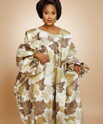 Boubou brocart bolatito - Beige