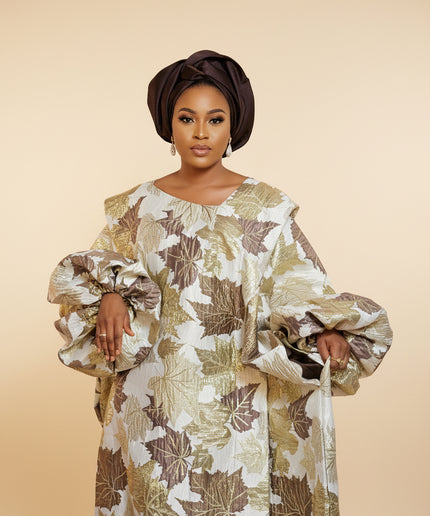 Boubou brocart bolatito - Beige