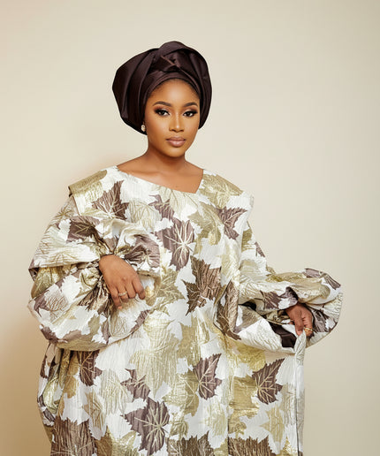 Boubou brocart bolatito - Beige