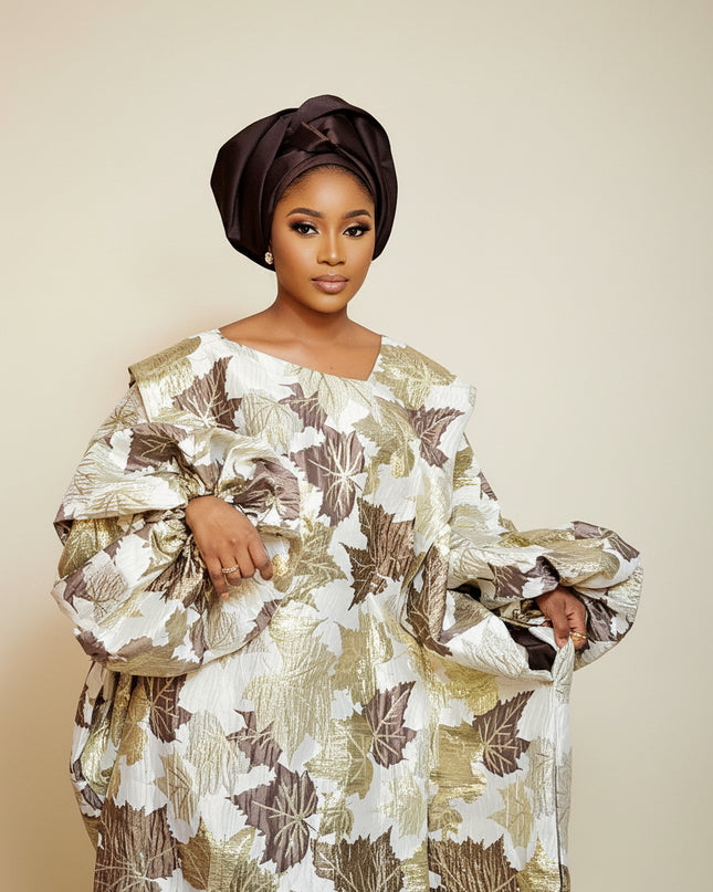 Boubou brocart bolatito - Beige