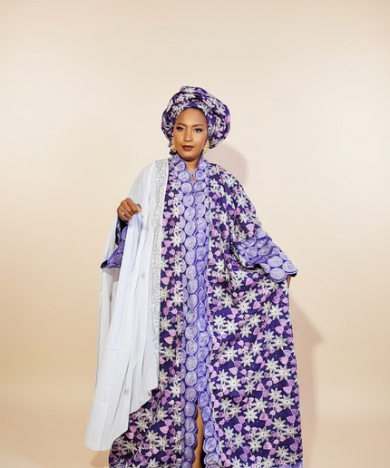 Dentelle nigeriane namira - Lavande
