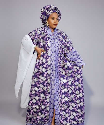 Dentelle nigeriane namira - Lavande