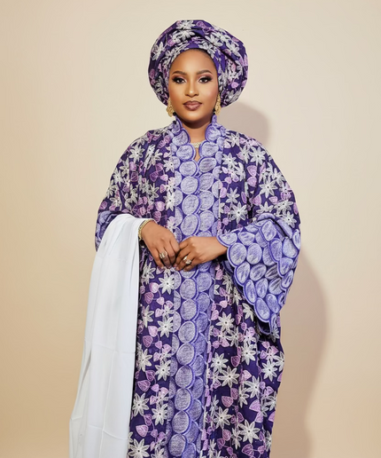 Dentelle nigeriane namira - Lavande