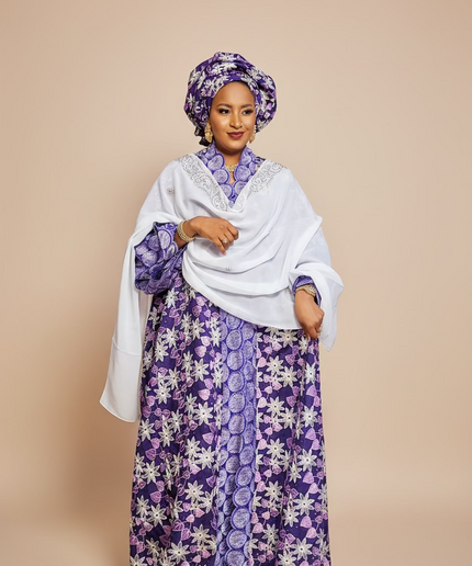 Dentelle nigeriane namira - Lavande