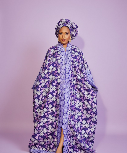 Dentelle nigeriane namira - Lavande