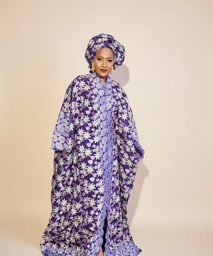 Dentelle nigeriane namira - Lavande