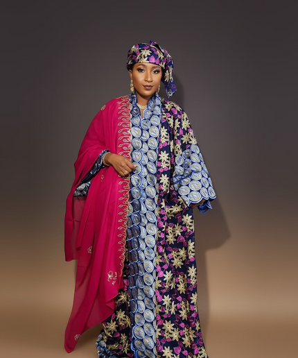 Dentelle nigeriane namira - Fuchsia