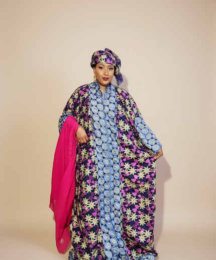 Dentelle nigeriane namira - Fuchsia