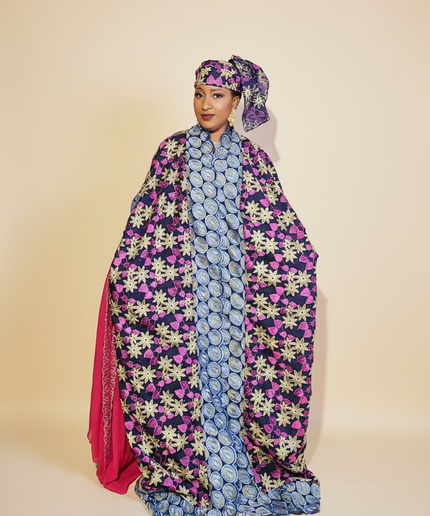 Dentelle nigeriane namira - Fuchsia