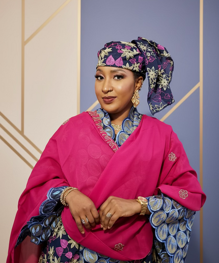 Dentelle nigeriane namira - Fuchsia