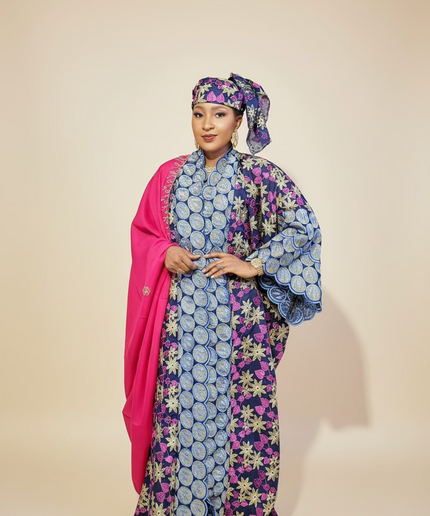 Dentelle nigeriane namira - Fuchsia