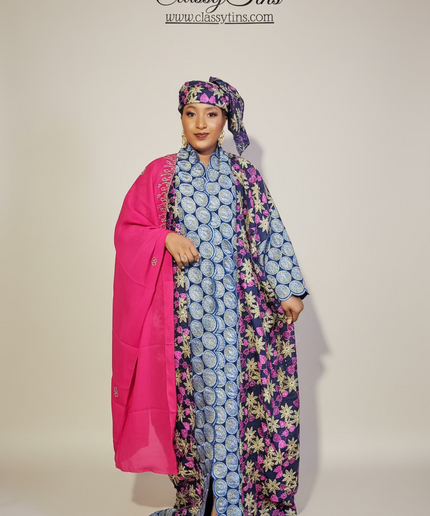 Dentelle nigeriane namira - Fuchsia