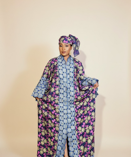 Dentelle nigeriane namira - Fuchsia