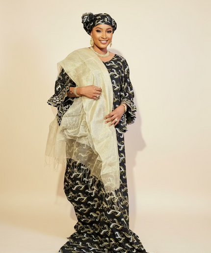 Dentelle nigeriane safiha - Noir