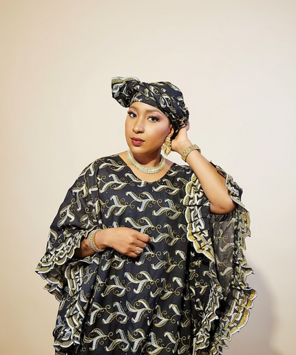 Dentelle nigeriane safiha - Noir