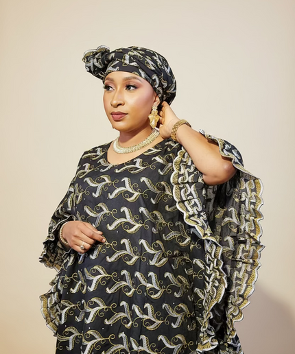 Dentelle nigeriane safiha - Noir