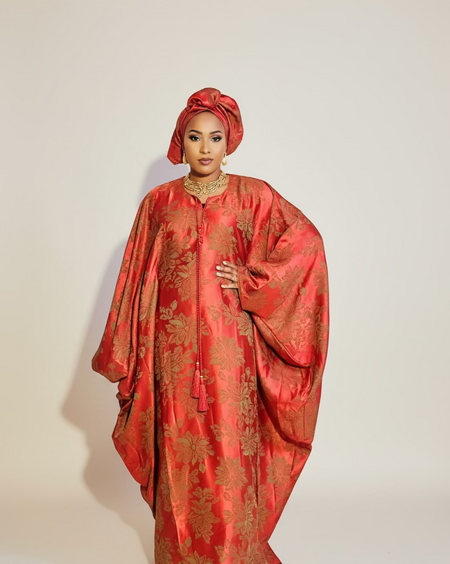 Boubou damask anna - Rouge