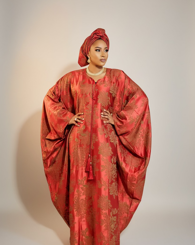 Boubou damask anna - Rouge