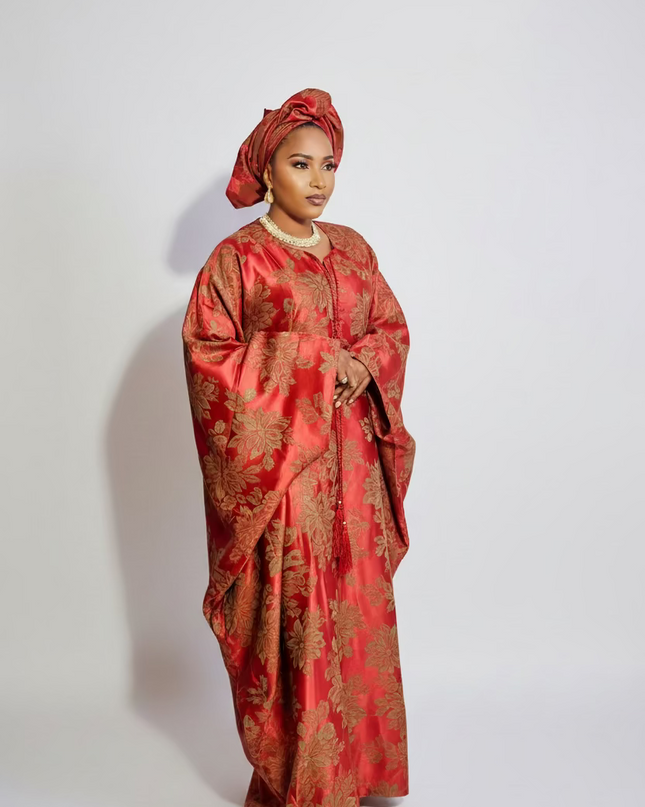 Boubou damask anna - Rouge