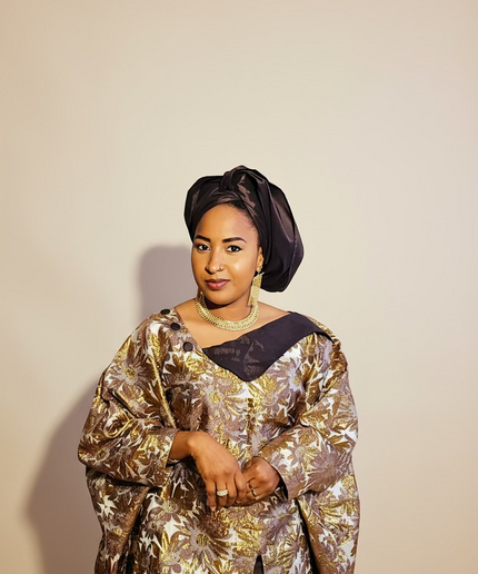 Boubou brocart meena - Marron
