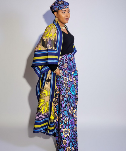 Ensemble Adejoke  kimono wax aso oke
