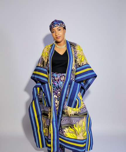Ensemble Adejoke  kimono wax aso oke